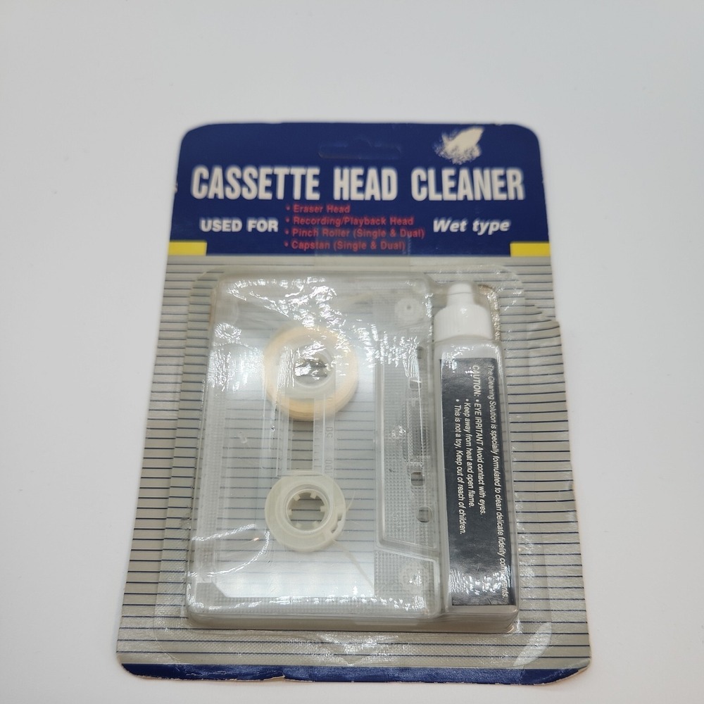 Audio Tape Cassette Head‎ Cleaner with Cleaning Fluid Care Wet Maintenance Kit